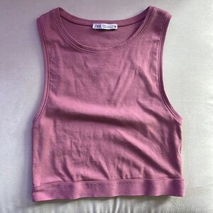 Zara mauve crop top